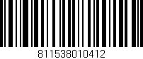 Código de barras (EAN, GTIN, SKU, ISBN): '811538010412'