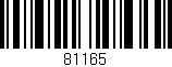 Código de barras (EAN, GTIN, SKU, ISBN): '81165'