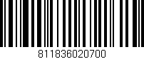 Código de barras (EAN, GTIN, SKU, ISBN): '811836020700'