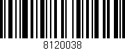 Código de barras (EAN, GTIN, SKU, ISBN): '8120038'