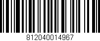 Código de barras (EAN, GTIN, SKU, ISBN): '812040014967'
