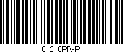 Código de barras (EAN, GTIN, SKU, ISBN): '81210PR-P'