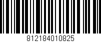 Código de barras (EAN, GTIN, SKU, ISBN): '812184010825'