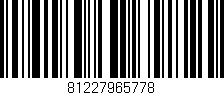 Código de barras (EAN, GTIN, SKU, ISBN): '81227965778'