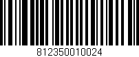 Código de barras (EAN, GTIN, SKU, ISBN): '812350010024'
