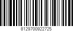 Código de barras (EAN, GTIN, SKU, ISBN): '8129700922725'