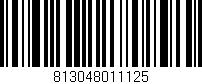 Código de barras (EAN, GTIN, SKU, ISBN): '813048011125'