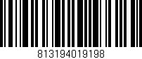 Código de barras (EAN, GTIN, SKU, ISBN): '813194019198'