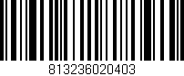 Código de barras (EAN, GTIN, SKU, ISBN): '813236020403'