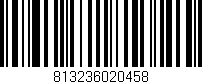 Código de barras (EAN, GTIN, SKU, ISBN): '813236020458'