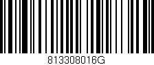 Código de barras (EAN, GTIN, SKU, ISBN): '813308016G'