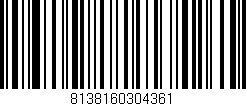 Código de barras (EAN, GTIN, SKU, ISBN): '8138160304361'