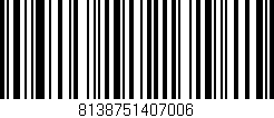Código de barras (EAN, GTIN, SKU, ISBN): '8138751407006'