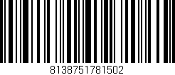 Código de barras (EAN, GTIN, SKU, ISBN): '8138751781502'