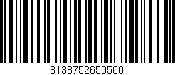 Código de barras (EAN, GTIN, SKU, ISBN): '8138752650500'