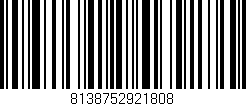 Código de barras (EAN, GTIN, SKU, ISBN): '8138752921808'