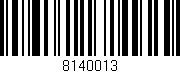 Código de barras (EAN, GTIN, SKU, ISBN): '8140013'