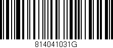 Código de barras (EAN, GTIN, SKU, ISBN): '814041031G'