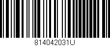 Código de barras (EAN, GTIN, SKU, ISBN): '814042031U'