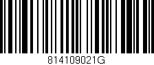 Código de barras (EAN, GTIN, SKU, ISBN): '814109021G'