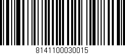 Código de barras (EAN, GTIN, SKU, ISBN): '8141100030015'