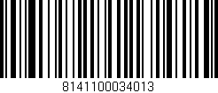 Código de barras (EAN, GTIN, SKU, ISBN): '8141100034013'