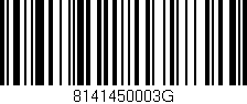 Código de barras (EAN, GTIN, SKU, ISBN): '8141450003G'