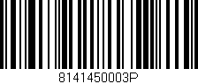Código de barras (EAN, GTIN, SKU, ISBN): '8141450003P'