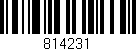 Código de barras (EAN, GTIN, SKU, ISBN): '814231'