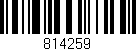 Código de barras (EAN, GTIN, SKU, ISBN): '814259'