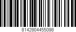 Código de barras (EAN, GTIN, SKU, ISBN): '8142804455098'