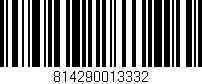 Código de barras (EAN, GTIN, SKU, ISBN): '814290013332'