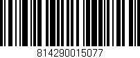 Código de barras (EAN, GTIN, SKU, ISBN): '814290015077'