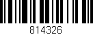 Código de barras (EAN, GTIN, SKU, ISBN): '814326'
