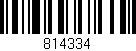 Código de barras (EAN, GTIN, SKU, ISBN): '814334'