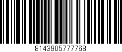 Código de barras (EAN, GTIN, SKU, ISBN): '8143905777768'