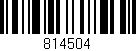 Código de barras (EAN, GTIN, SKU, ISBN): '814504'