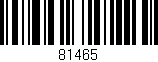Código de barras (EAN, GTIN, SKU, ISBN): '81465'