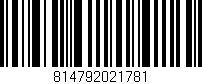 Código de barras (EAN, GTIN, SKU, ISBN): '814792021781'