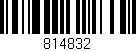 Código de barras (EAN, GTIN, SKU, ISBN): '814832'
