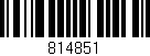 Código de barras (EAN, GTIN, SKU, ISBN): '814851'