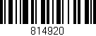 Código de barras (EAN, GTIN, SKU, ISBN): '814920'
