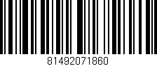 Código de barras (EAN, GTIN, SKU, ISBN): '81492071860'