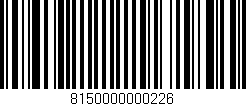 Código de barras (EAN, GTIN, SKU, ISBN): '8150000000226'