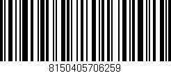 Código de barras (EAN, GTIN, SKU, ISBN): '8150405706259'