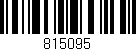 Código de barras (EAN, GTIN, SKU, ISBN): '815095'