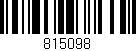 Código de barras (EAN, GTIN, SKU, ISBN): '815098'