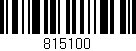 Código de barras (EAN, GTIN, SKU, ISBN): '815100'