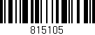 Código de barras (EAN, GTIN, SKU, ISBN): '815105'