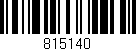 Código de barras (EAN, GTIN, SKU, ISBN): '815140'